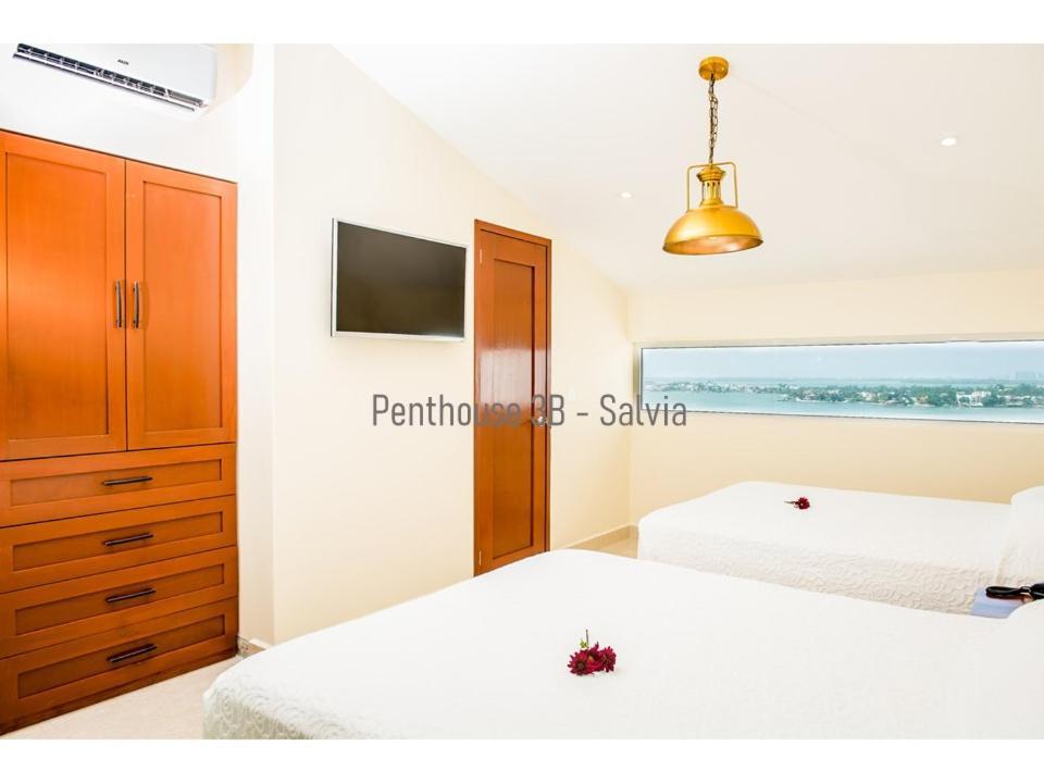 2 Story Oceanfront Penthouses On Cancun Beach! Dış mekan fotoğraf